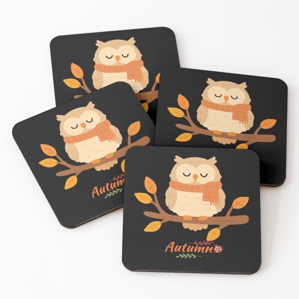 Item preview, Cozy Autumn Owl with Scarf T-Shirt | Cute Fall Leaves Thanksgiving Tee designed and sold by FestivityFinds.