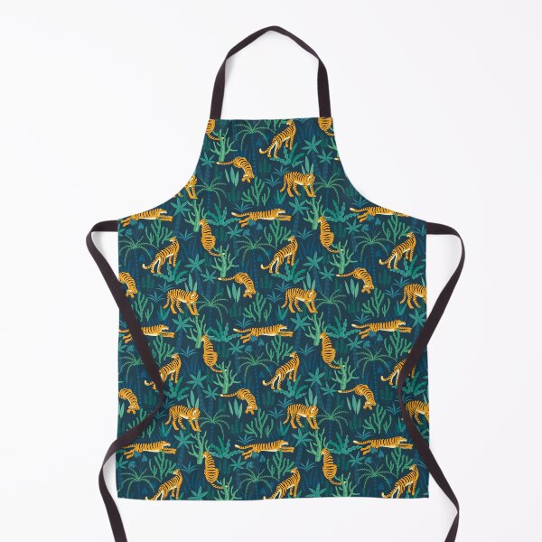 Item preview, Tigers in Teal Jungle Pattern designed and sold by NicolaZhukov.