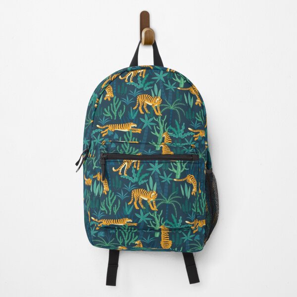 Item preview, Tigers in Teal Jungle Pattern designed and sold by NicolaZhukov.