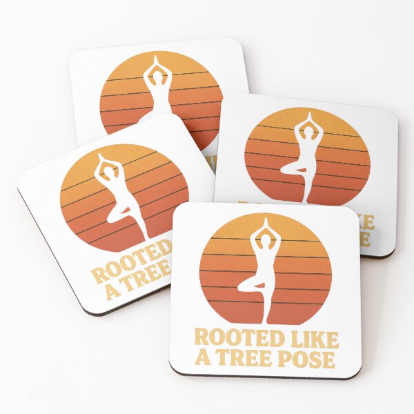 Item preview, Rooted Like a Tree Pose – Retro Sunset Yoga Tee designed and sold by DavidMay.