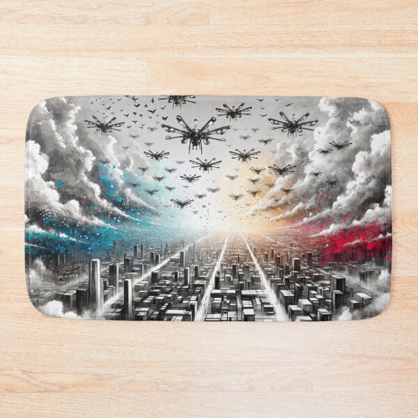 Item preview, Drones Over the City designed and sold by M-Y-A-R-T-.
