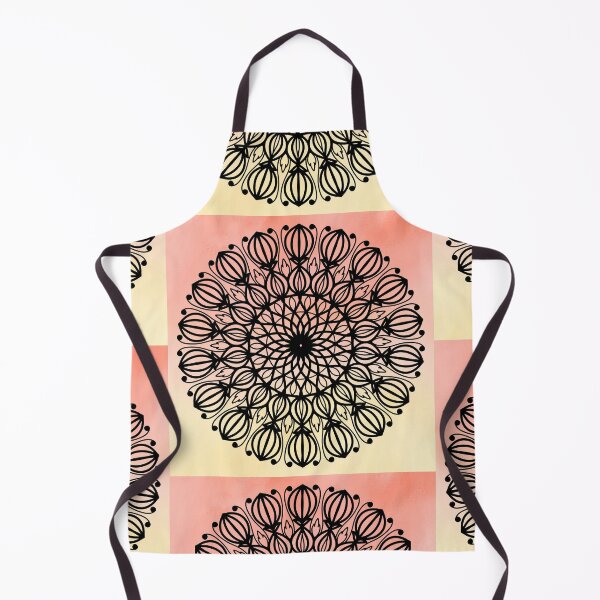 Item preview, Abstract intricate yellow orange watercolor indian floral mandala designed and sold by DivineMandala.