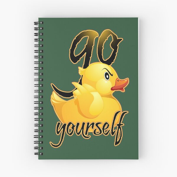 Item preview, Go Duck Yourself – Scowling Rubber Duck Hunting Humor designed and sold by andabelart.
