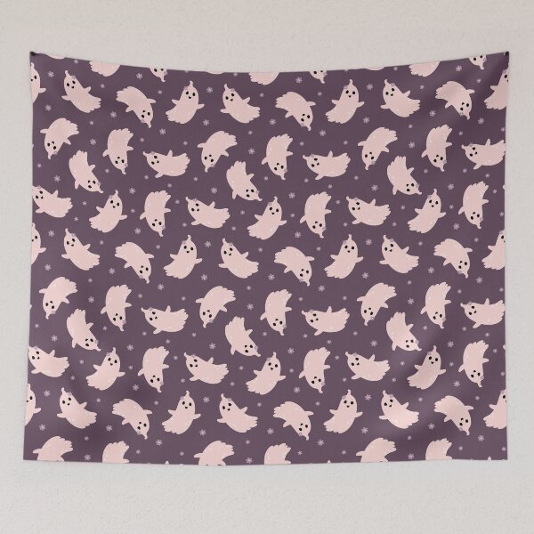 Item preview, Pink Halloween Ghost Pattern  designed and sold by Julza Art.