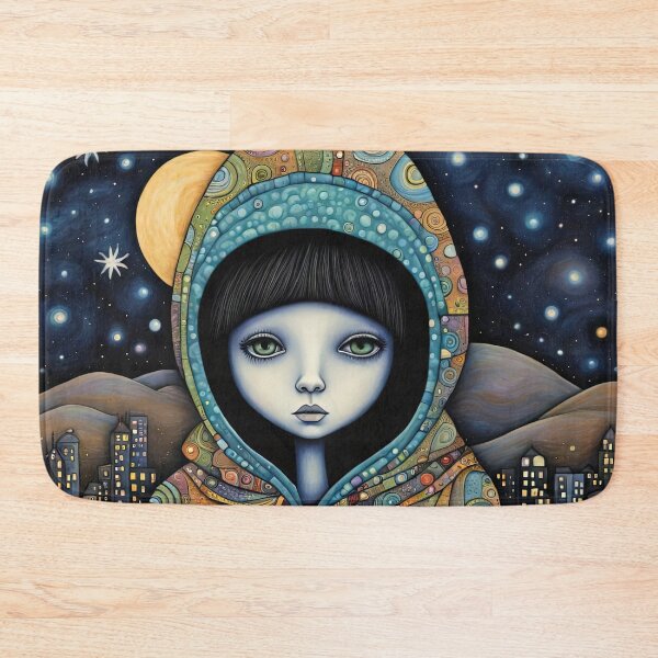 Item preview, Sad lonely Alien wearing a hoodie looks up at the night sky designed and sold by Colin Bentham.