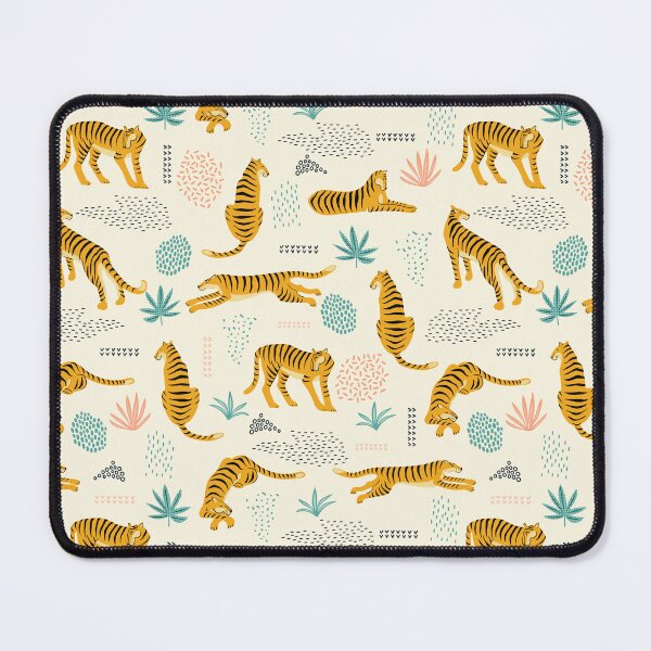 Item preview, Beige Tiger Parade with Abstract Jungle Accents designed and sold by NicolaZhukov.