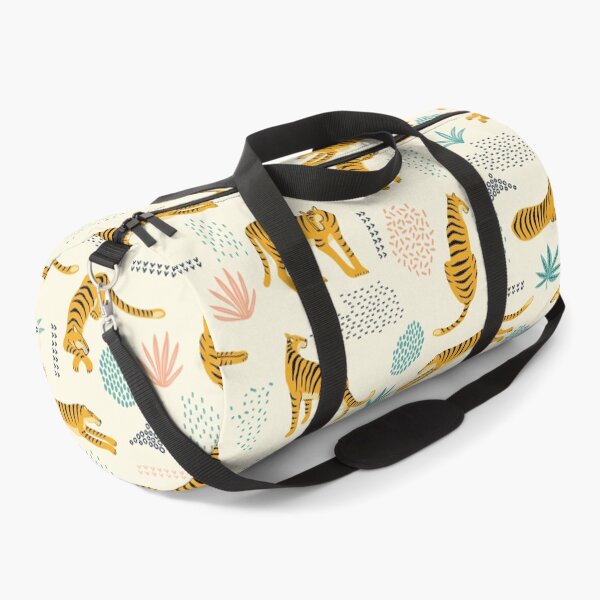 Item preview, Beige Tiger Parade with Abstract Jungle Accents designed and sold by NicolaZhukov.
