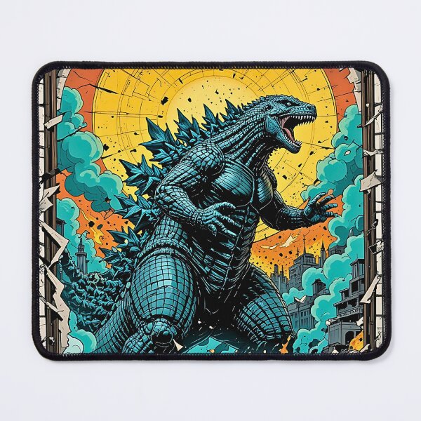 Item preview, Infernal Kaiju Beast Unleashed Upon Crumbling Neon City designed and sold by BorgSpareParts.