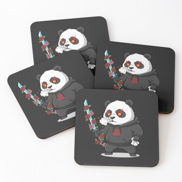 Item preview, Funny Rose Samurai Panda – Cyberpunk Anime Floral Design designed and sold by ColorSplash123.
