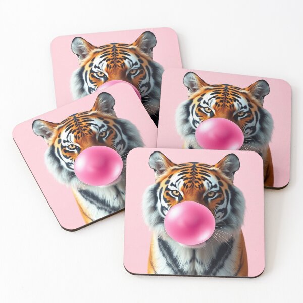 Item preview, Tiger Blowing Up Bubblegum Bubble  designed and sold by ProjectAzura.