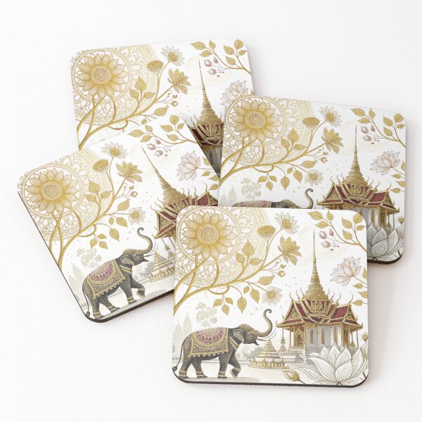 Item preview, Thai Temple and Sacred Elephant designed and sold by MugnificentShop.
