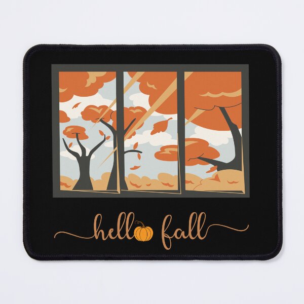 Item preview, Hello Fall Autumn Window View Cozy Seasonal Quote T-Shirt designed and sold by FestivityFinds.