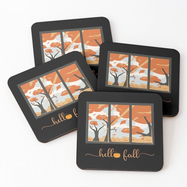 Item preview, Hello Fall Autumn Window View Cozy Seasonal Quote T-Shirt designed and sold by FestivityFinds.