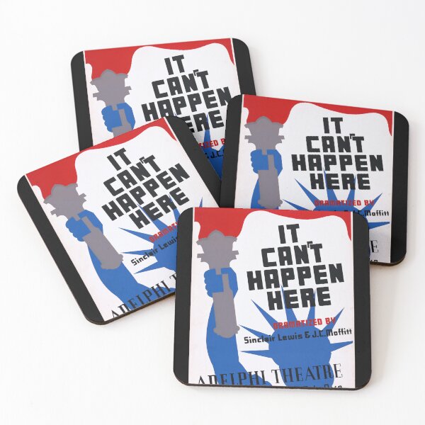 Item preview, Vintage Art Deco Poster | It Cant Happen Here | Sinclair Lewis Drama | Federal Theatre Project | WPA | 1930s Political Art designed and sold by artofuniverse.