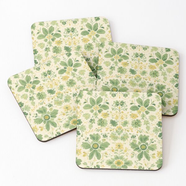 Item preview, Timeless Green and Yellow Floral Pattern designed and sold by Virtuals1.