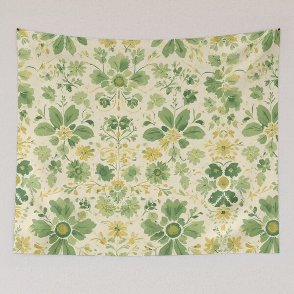 Item preview, Timeless Green and Yellow Floral Pattern designed and sold by Virtuals1.