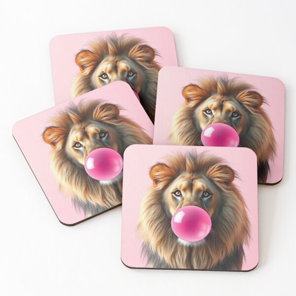 Item preview, Lion Blowing Up Bubblegum Bubble  designed and sold by ProjectAzura.