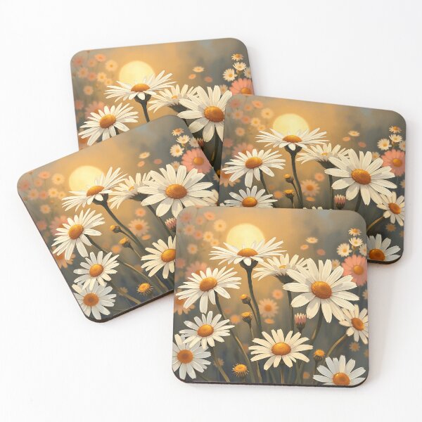 Item preview, Moonlight Daisies in Warm Impressionism designed and sold by sharon1210.