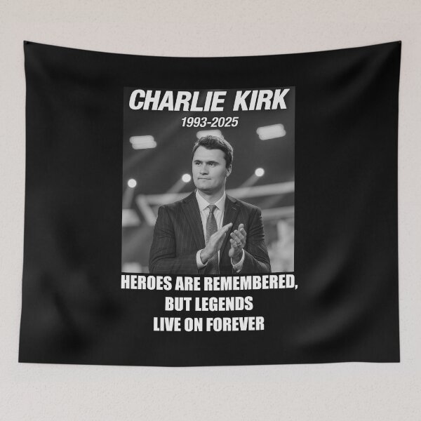 Item preview, Charlie Kirk Heroes Are Remembered But Legends Live On Forever designed and sold by JeyVel.