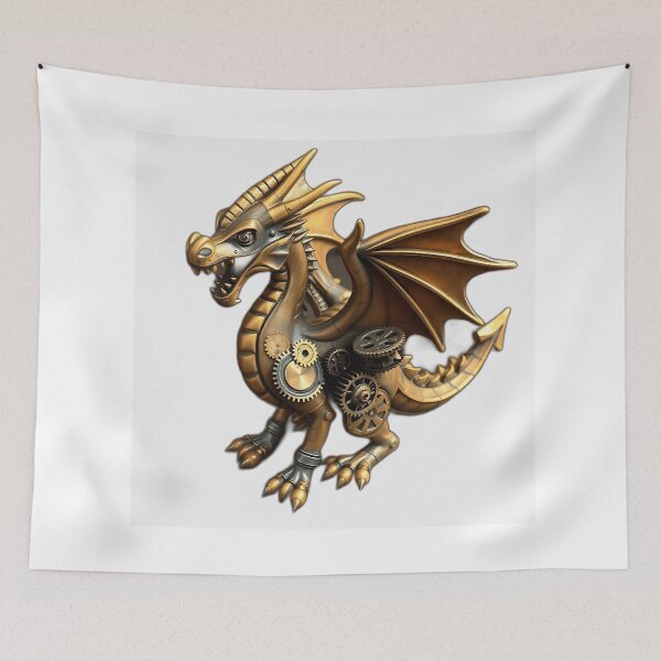 Item preview, Steampunk Dragon with Gears and Clocks designed and sold by sharon1210.