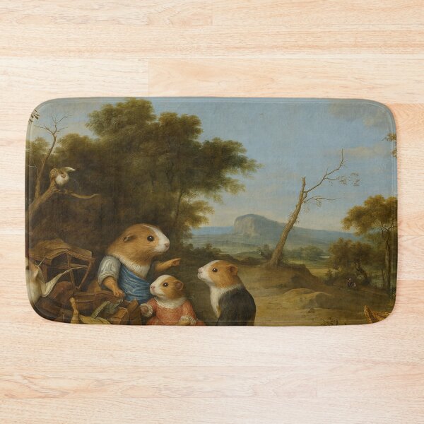 Item preview, Guinea Pigs in a Baroque Hunting Scene (After Hondecoeter) designed and sold by gandolfwizard.