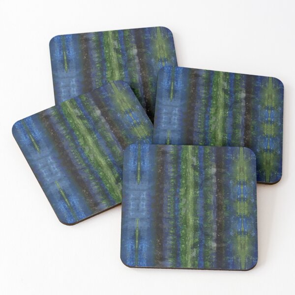 Item preview, Deep Blue Green Abstract – Symmetrical Textured Pattern designed and sold by noeltmng.