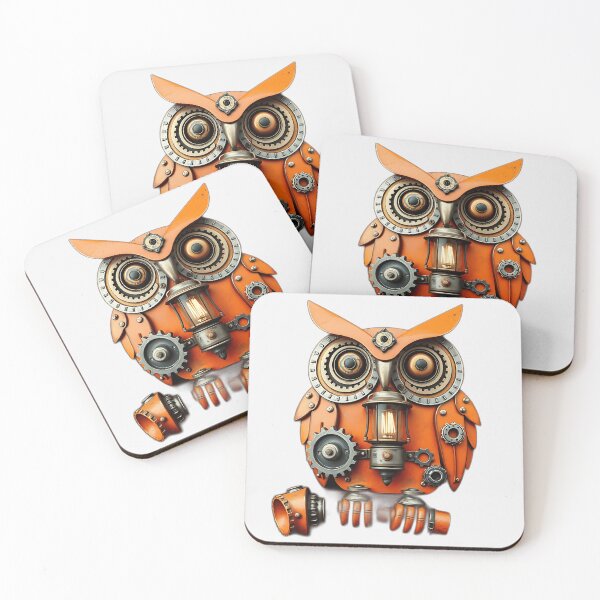 Item preview, Steampunk Owl with Gears and Lanterns designed and sold by sharon1210.