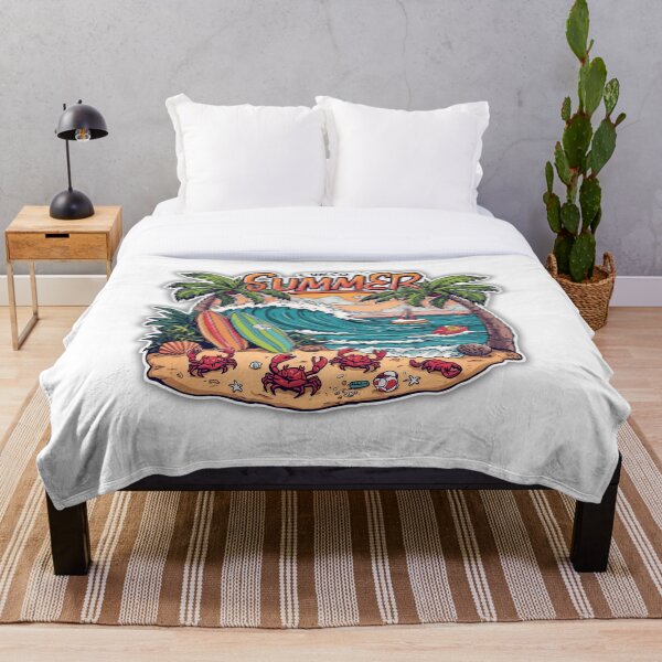 Item preview, Summer Vibes – Cartoon Beach Illustration designed and sold by HT-Creative.