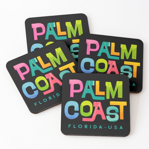 Item preview, Palm Coast Florida Retro Tropical Design designed and sold by Futurebeachbum.