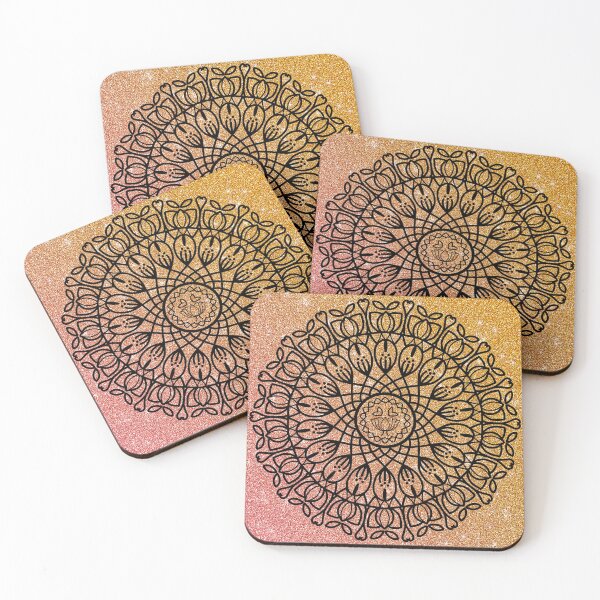 Item preview, Yellow girly Mandala abstract Floral  Decorative Design designed and sold by DivineMandala.