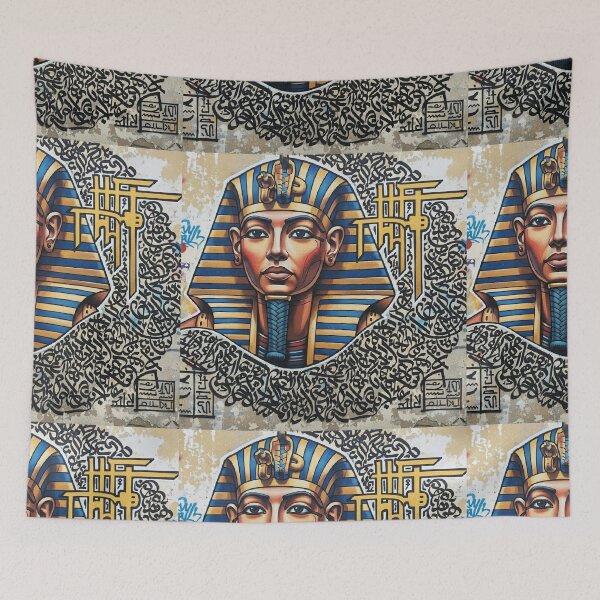 Item preview, Graffiti on the pharaoh of ancient Egypt with ancient Arabic and Egyptian writing designed and sold by jotcar.