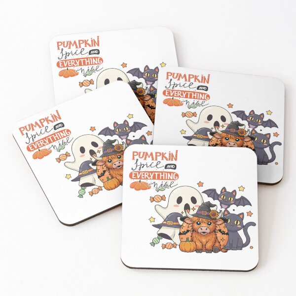 Item preview, Pumpkin Spice and Everything Nice: Halloween Highland Cow ,Cute Pumpkin Spice Highland Cow Halloween Design designed and sold by Happyfreedom.