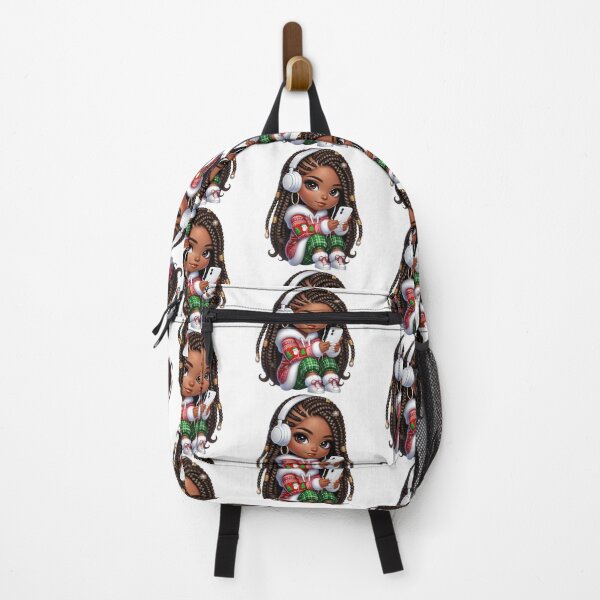 Item preview, Afro Christmas Girl in Festive Outfit – Holiday Music Vibes designed and sold by Lulunza.