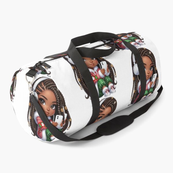Item preview, Afro Christmas Girl in Festive Outfit – Holiday Music Vibes designed and sold by Lulunza.