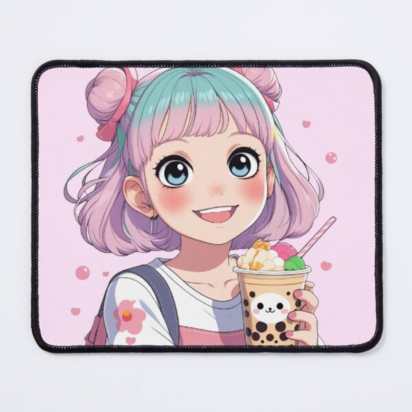 Artikelvorschau, Süßes Anime-Mädchen mit Boba-Getränk entworfen und verkauft von NexaSpire.