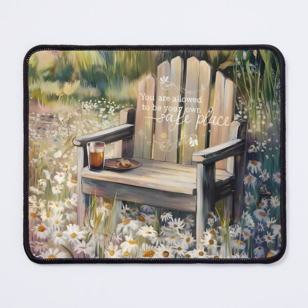 Item preview, You Are Allowed To Be Your Own Safe Place, Self Care Daisy Quote Art designed and sold by MoMidoStore.