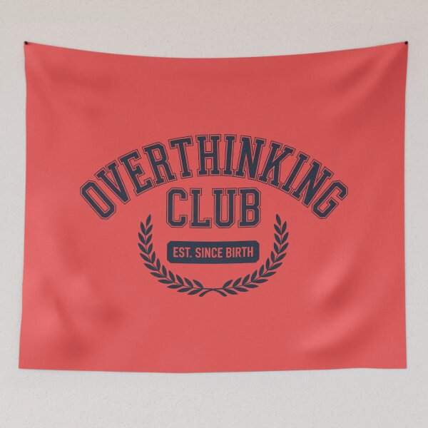 Item preview, Overthinking Club — Vintage Collegiate Badge Design designed and sold by Timeless Design.