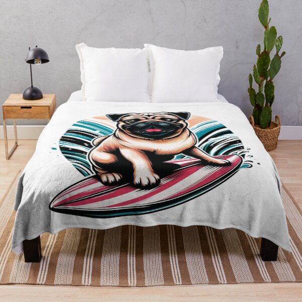 Item preview, Pug Surfer designed and sold by maistendencias.