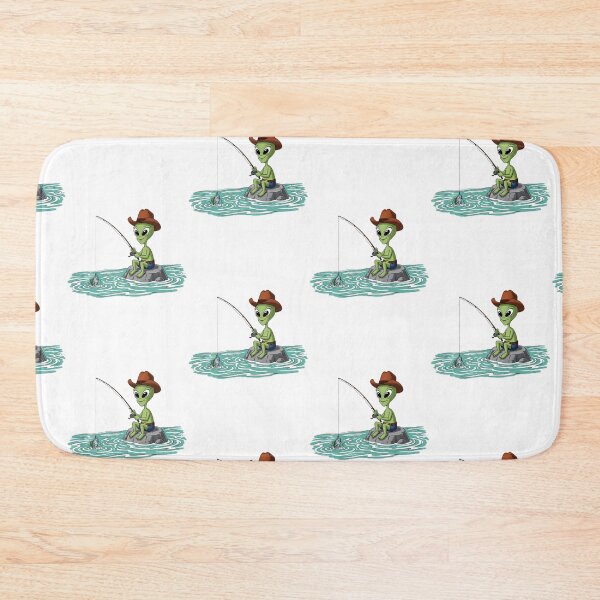 Item preview, Alien Fishing with a cowboy hat designed and sold by Too Kool Designing .