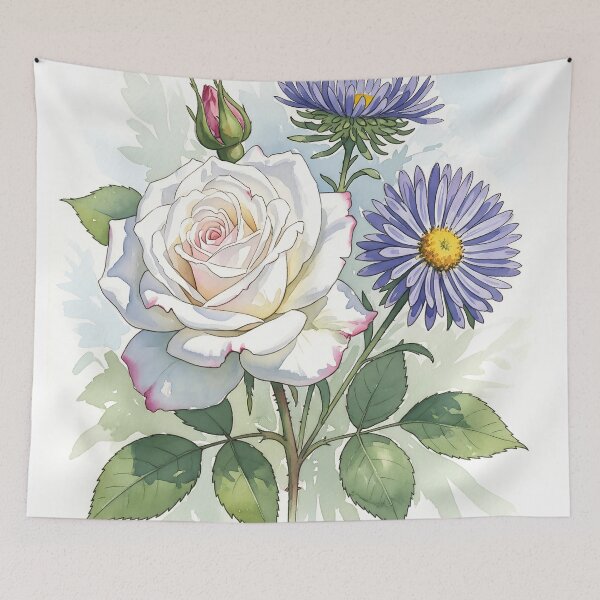 Item preview, Summer's Smile: Sunflower & Daisy Watercolor designed and sold by meesub.
