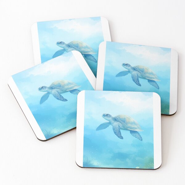 Item preview, Vibrant Watercolor Sea Turtle - Eco-Conscious Ocean Art designed and sold by raynanlago.