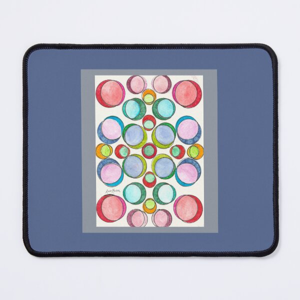 Item preview, Orbicular Symmetry - abstract watercolor and ink designed and sold by Annie Mason Art.