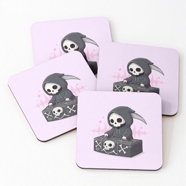 Item preview, Cute Grim Reaper Spinning Music on DJ Set designed and sold by Itsheartshop.