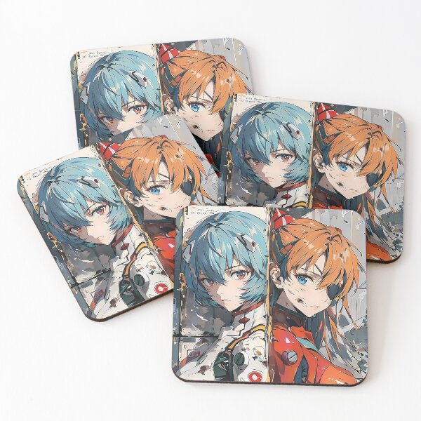 Item preview, Evangelion Warriors - Rei & Asuka Battle-Worn Anime designed and sold by Dyan4.