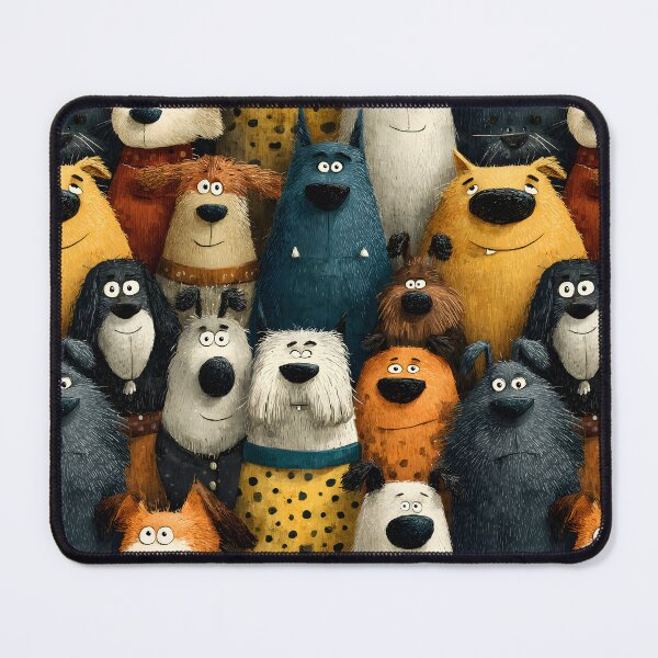 Item preview, Funny Dogs Cute Cartoon Animals Retro Pattern designed and sold by SecretDicer.