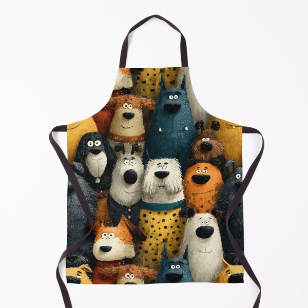 Item preview, Funny Dogs Cute Cartoon Animals Retro Pattern designed and sold by SecretDicer.