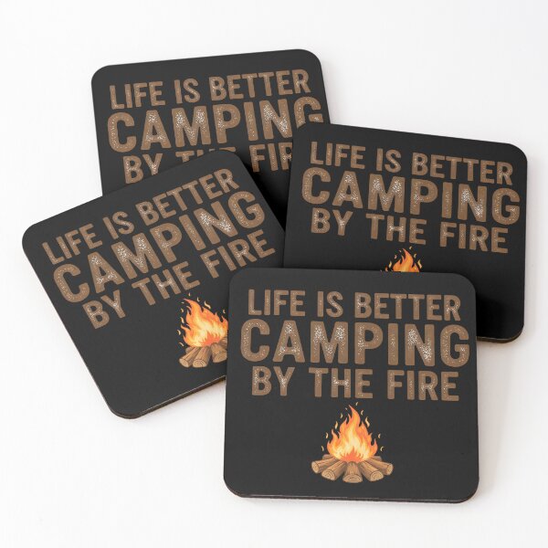 Item preview, Life Is Better Camping by the Fire – Outdoor Adventure Campfire Quote Design designed and sold by FmDesigner87.