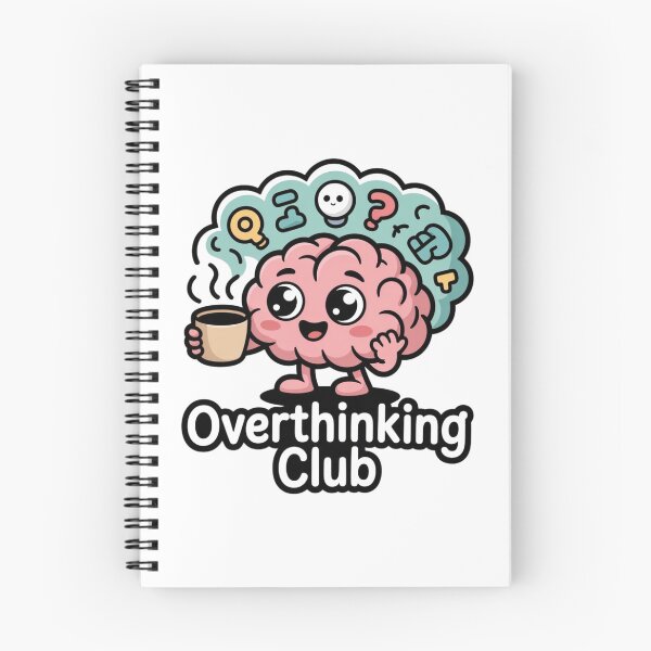Item preview, Overthinking Club — Cute Brain Mascot Design designed and sold by Timeless Design.