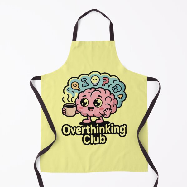 Item preview, Overthinking Club — Cute Brain Mascot Design designed and sold by Timeless Design.