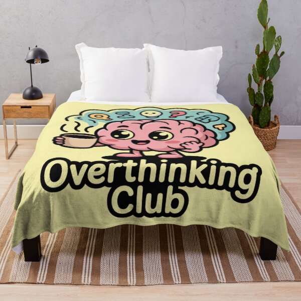 Item preview, Overthinking Club — Cute Brain Mascot Design designed and sold by Timeless Design.